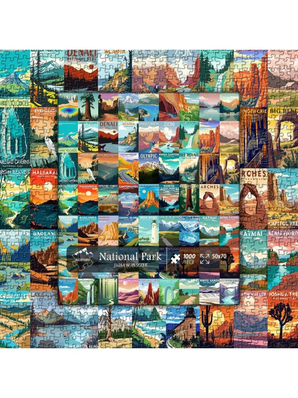 1000-Piece National Parks Puzzle for Adults - Scenic Travel Landscape Jigsaw - Picture 7 of 7